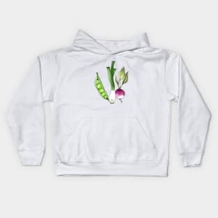 cute vegetables cartoon Kids Hoodie